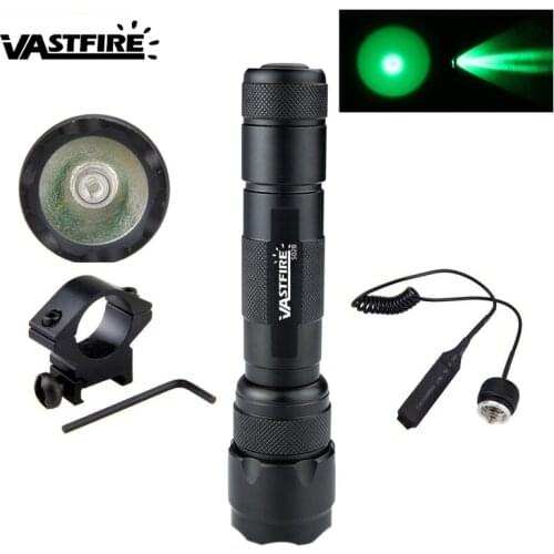2000 Lumens XM-L Led Hunting Weapon Light Tactical Green/Red/White Airsoft Guns Light+20mm Rifle Rail Scope Mount+Remote Switch