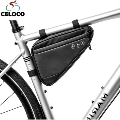 Waterproof Bike Triangle Bag Reflective MTB Road Bicycle Front Pouch Pannier Bags Tube Frame Tool Bag For Cycling