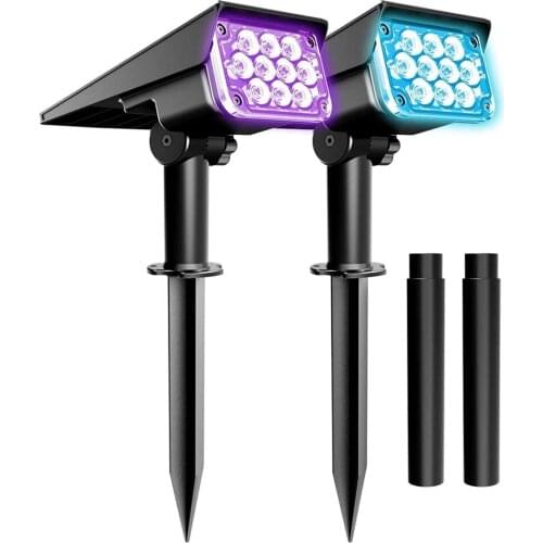 Solar Light Outdoor 3000K/6000k/RGB/GREEN Solar Garden Light IP65 Solar Spotlight For Landscape Path Solar Wall Light