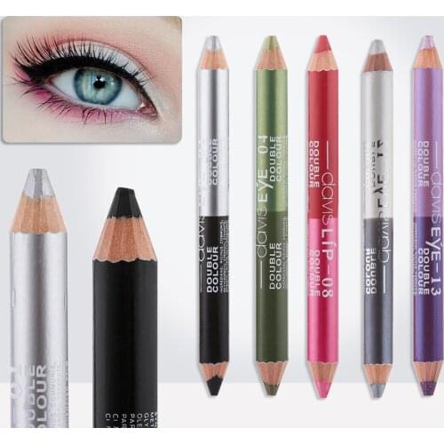 1PC Glitter Double Color Eyeliner Pencil Shiny Waterproof Highlighter Pigment Eyeshadow Pen Colourful Eye Cosmetics Makeup Tools