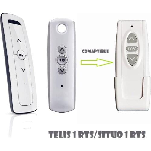 1Pack Remote Control Telis Situo 1 RTS Pure 433.42MHZ Replacement