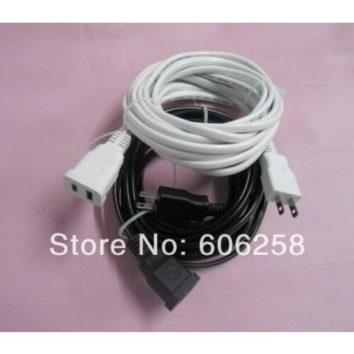 2pin Power Socket Extension Cord US plug Socket Two wire Extension Cord 10Meter 2PCS