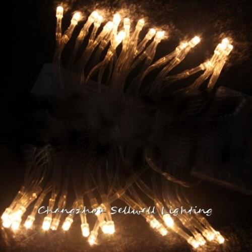 2020 Sale Real Christmas Tree Christmas Gift Great!festival Decoration Wedding Celebration Line 5m Warm Led Battery Lamp H083