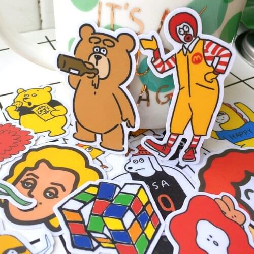 26PCS Funny kids stickers DIY scrapbooking phone week journal album diary happy plan decorative stickers