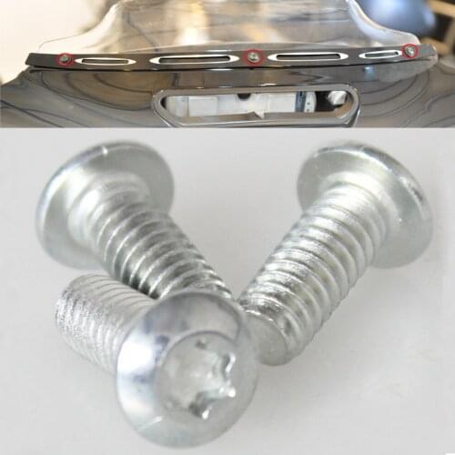 3pcs Chrome Windshield Bolts Fairing Windscreen Bolt Fits for Harley Electra Glide Touring Models 1996-2013