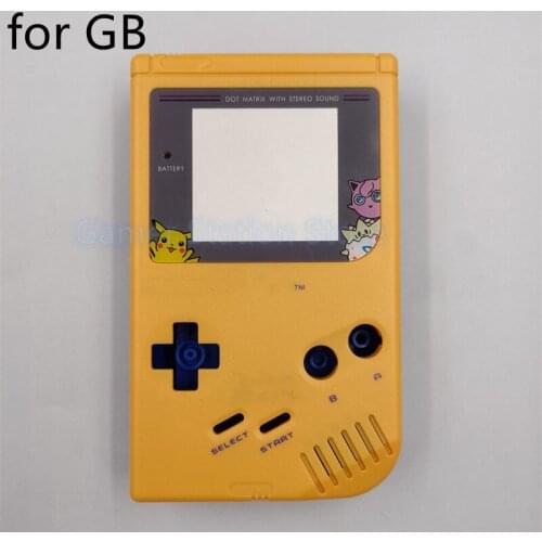 5sets Yellow and blue Plastic Case Shell Cover for Nintendo GB for Gameboy Classic Console Case housing Replacement accessories