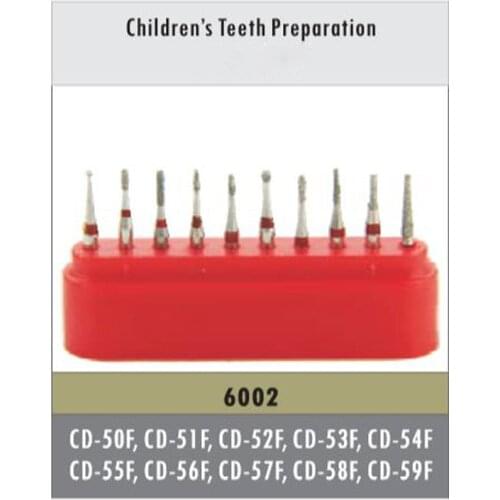 50 Pieces/Lot (5 Boxes) High Speed Dental Diamond Burs Kit Professional Childrens Teeth Preparation