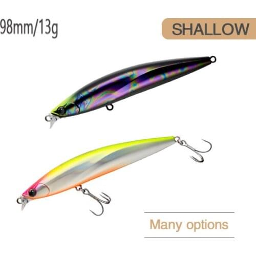 9.8CM 13g Minnow Hard Artificial Bait Floating Fishing Lure With 2 Treble Hook Crankbait Wobbler Pesca Fishing Tackle