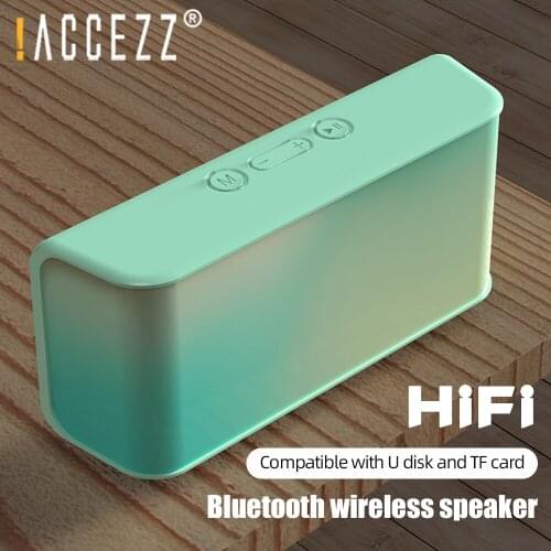 !ACCEZZ Portable Wireless Bluetooth Speaker Outdoor Loudspeaker Colorful Column Support TF Card U Disk Stereo Surround Speaker