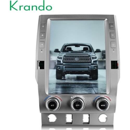 Krando Android 8.1 12.1" verticial screen car gps navigation for Toyota Tundra 2014-2017 car radio gps