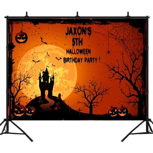 BEIPOTO Custom Halloween backdrop photography baby birthday party banner cake table decor supplies photo background props B-241