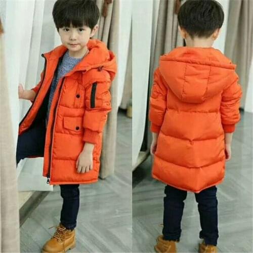 New Winter Children Down Parkas Fashion KJids Hooded Casual Warm Cotton Padded Boys Outerwear Down Coats boys coat