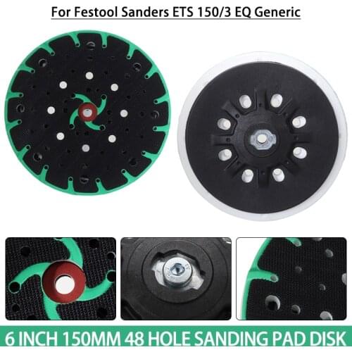 6 Inch 150mm 48 Hole Back-up Sanding Pad Disk Hook Loop Sanding Disc For Festool Sanders Sanding Disc Polishing Grinding