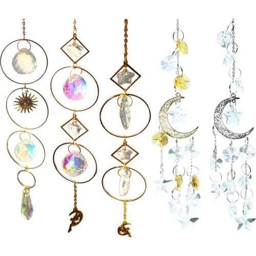 Crystal Pendant Wind Chime Garden Ornaments Window Home Decoration Pendants