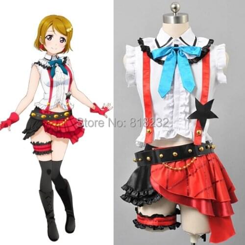 Love Live School Idol Project OP1 Koizumi Hanayo Uniform Shirt Tops Dress Outfit Anime Cosplay Costumes