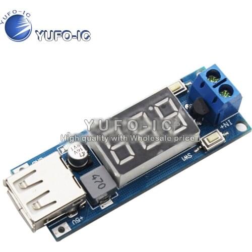 YS-04 DCDC buck power modules on-board battery voltmeter + 5v USB charging mobile phones