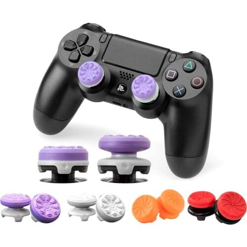 Bevigac 2PCS Non-slip Silicone Thumbstick Joystick Grip High-Rise Cap Covers Extenders FPS for Sony PlayStation4 PS4 Controller