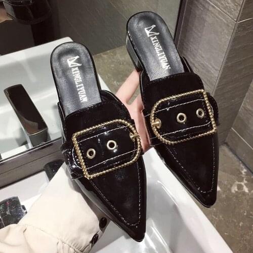 2021 New Summer Lazy Slippers Fashion One-step Outside Sandals Lightweight Wear-resistant Ladies Slippers Baotou Half Slippers