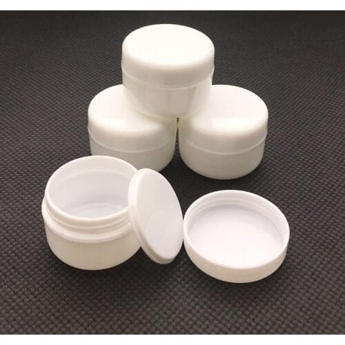100Pcs 10g/20g/30g/50g Plastic Empty Makeup Jar Pot Refillable Sample bottles Travel Face Cream Lotion Cosmetic Container