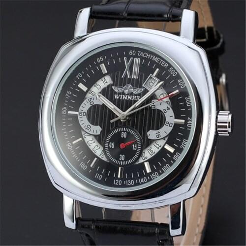 WINNER Mens Wrist Automatic Watch Men Top Brand Luxury Clock Business Army Mechanical Watches Sport Military Clocks Gift 093