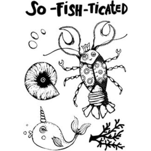 Underwater world transparent Clear Silicone Stamp/Seal for DIY scrapbooking/photo album Decorative clear stamp sheets B0916