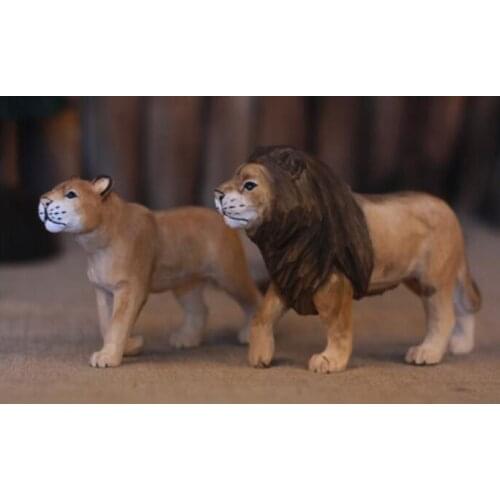 Handicrafts checking lion wood hand-carved wooden solid wood carving animals Animal lion Statues Head Home Decoration