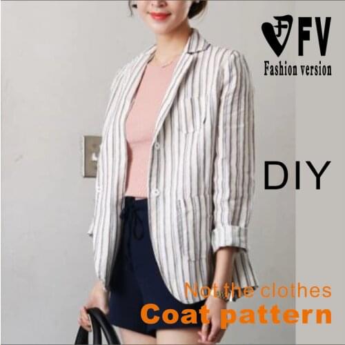 Clothing pattern womens linen cloth suit jacket pattern 1:1 cutting design drawing BWT-38