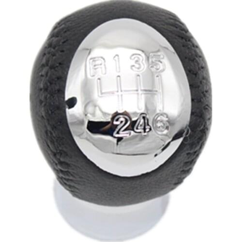 New For Mazda 3 5 6 323 626 Premacy MPV Rx8 Car-Styling Manual 6 Speed Gear Shift Knob Stick Handle Head Cover Chrome Cap