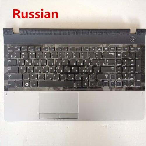 Russian/Korean/Arab new laptop keyboard with touchpad palmrest for Samsung np 300E5A 300E5C 305E5A 300E5X
