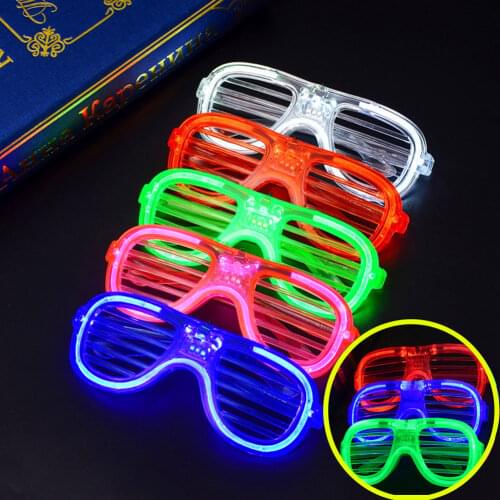 Creative Party Novelty LED Glasses Light Up Shades Luminous Rave Night Activities Christmas Wedding Birthday Party Decoration