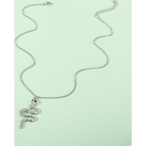 Rock Street Metal Snake Statement Necklace Women Jewerly Personality Style Necklaces Pendants Fashion Collier Femme