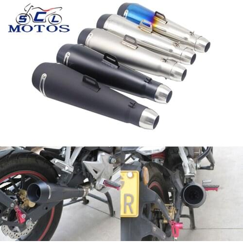 Sclmotos- 51MM Motorcycle Scooter Exhaust Pipe For M4 Escape Muffler Most Motocross Dirt Bike Moto ATV Slip on Racing NINJA TMAX
