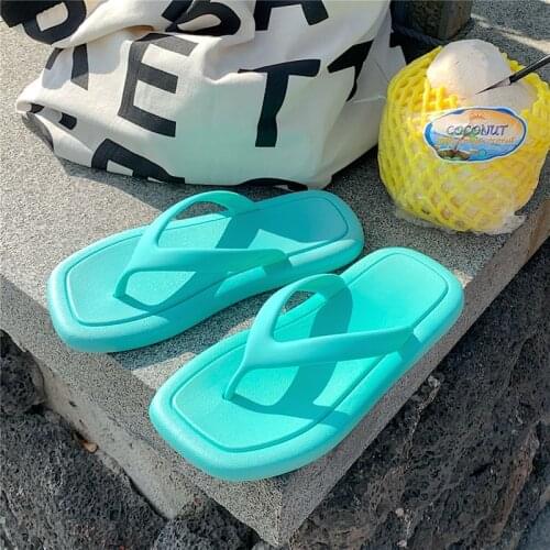 2021 Women Flip Flops Summer Slippers Ladies Thick Bottom Platform Sea Flip-Flop Soft Outdoor Indoor Bathroom Slippers Shoes New
