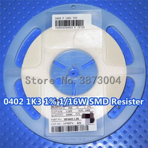 10000Pcs 0402 1.3K 1% 1/16W HF0402-1.3K New and origianl