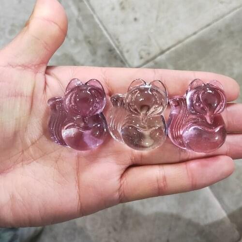 3pcs Free shipping K9 crystal fox Personality fashion pendant reiki healing