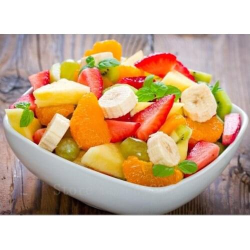 Diamond Mosaic Diy 5D Diamond Embroidery Fruit Set Meal Diamond Painting Cross Stitch Floral Rhinestone Decoration Stickers Kits