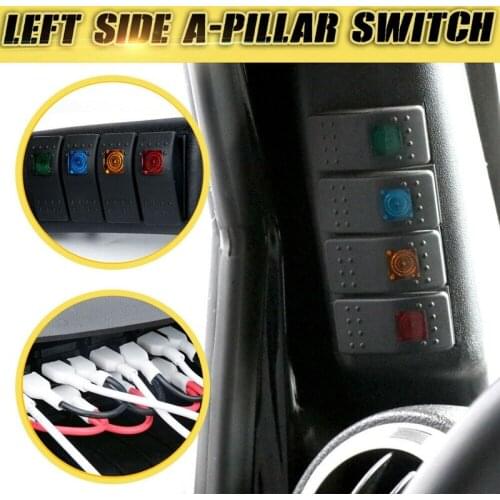 Car A-Pillar Switch Pod Panel Left Side Rocker for Jeep Wrangler JK 2007-2017
