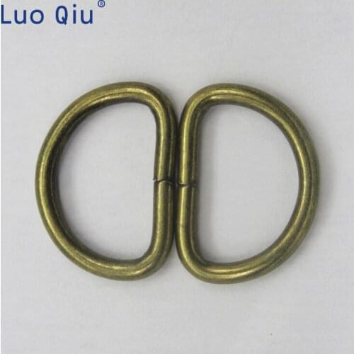 D ring Shaped buckle Sewing Accessories DIY Webbing connect buckles Hand-made materials 200pcs/lot 20mm Bronze