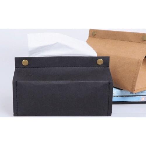 Tissue Box Holder Kraft Paper Napkin Box Set Office Desktop Creative Tissue Box Car Coffee Table Pumping Box