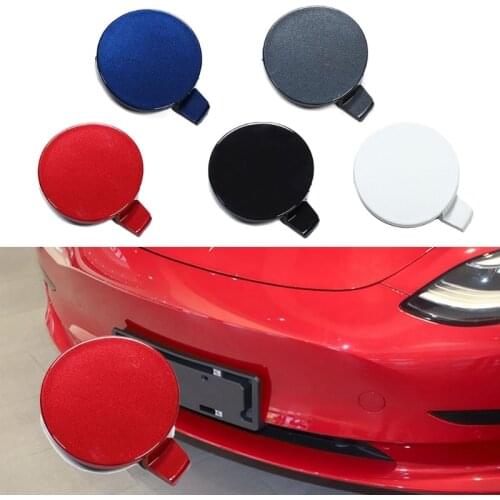 For Tesla Model 3 Y Bumper Tow Hook Cover Cap Black Plastic Accessories 3XUB