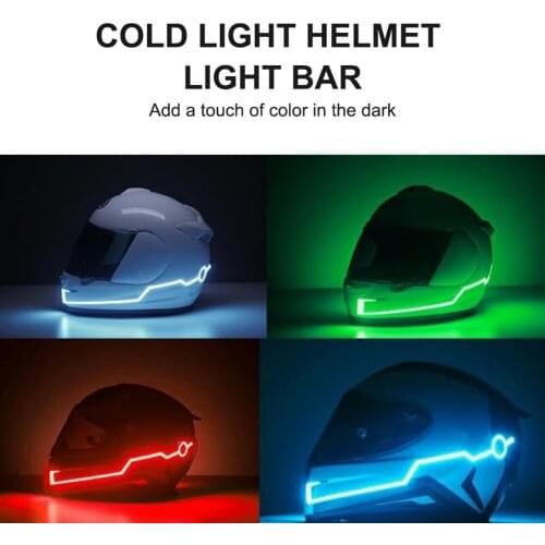EL Cycling Motorcycle Helmet LED cold light Flashing light Reflective Luminous Sticker Strip Modified Waterproof Decoration