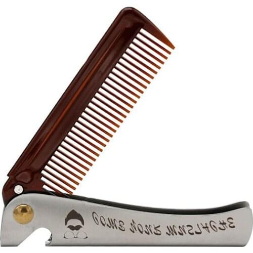 Hair comb Stainless steel beard comb tool for opening wine lid accessories hair brush women and men high quality SU415