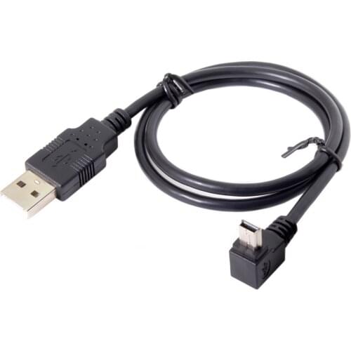 CYSM Mini USB B 5pin Male 90 Degree Up Angled to USB Male Cable 0.5M