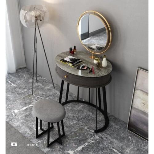 Stone dressing table Nordic simple smart dressing mirror net red ins style luxury Princess post modern dressing table