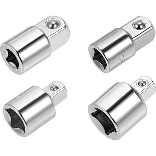 Uxcell Socket Reducer and Adapter set of 4 Pcs, Female to Male, Cr-V (Silver)
