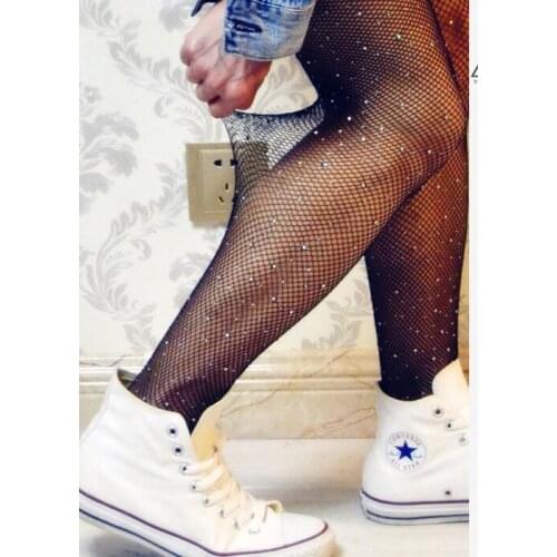 Mens Pantyhose sexy Body Fishnet Tights mesh underwear Pantyhose rhinestones fishnet stockings starry color diamonds leggings