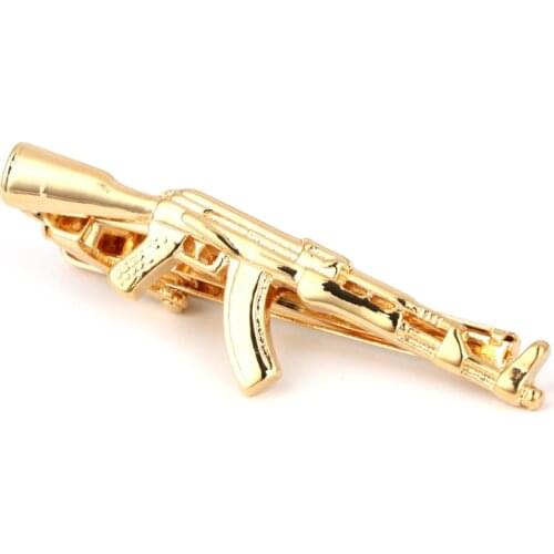 K3ND Machine Gun Shape Men Tie Clip Bar Necktie Pin Clasp Clamp Wedding Creative Gift