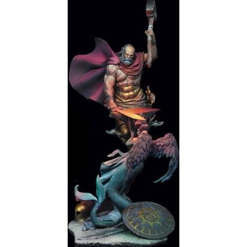 Unassambled 1/24 75mm stand ancient warrior (2 figures) WITH BASE Resin figure miniature model kits Unpainted