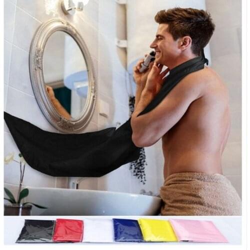 Pongee Beard Care Shave Apron Bib Trimmer Clean Facial Hair Cape Sink Bathroom Shelves Waterproof Floral Cloth Dropshipping