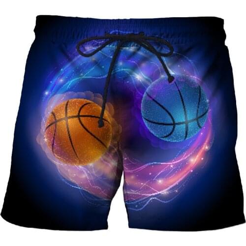 Basketball flame burn 3D Print Shorts Summer Casual Shorts Quick Drying Short Pants Beach Shorts basketball shorts men shorts